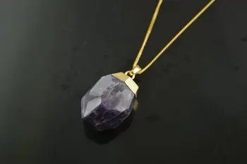 Natural Purple Stone Nugget Pendant Linked Chains Necklace Woman Jewelry 5pc/lot Free shipping
Natural Purple Stone Nugget Pendant Linked Chains Necklace Woman Jewelry 5pc/lot Free shipping