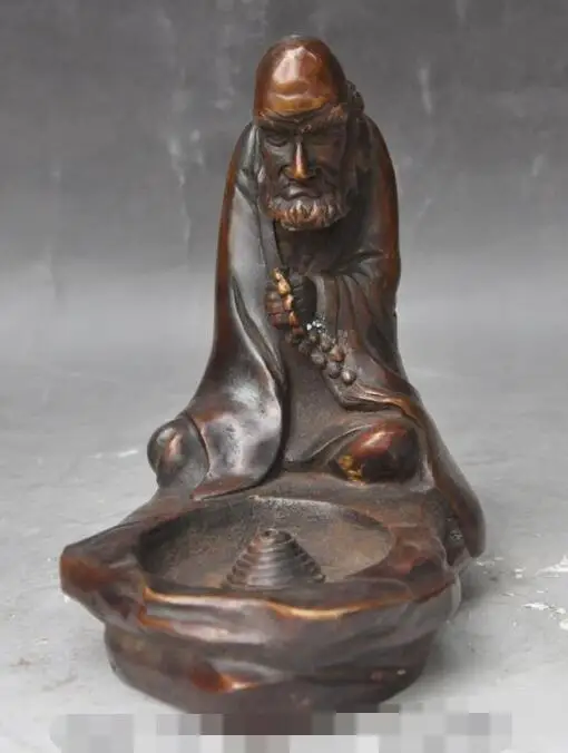 S00561 7"Chinese buddhism Bronze Joss Damo Bodhidharma Dharma Buddha statue Ashtray (B0328)
S00561 7"Chinese buddhism Bronze Joss Damo Bodhidharma Dharma Buddha statue Ashtray (B0328)
