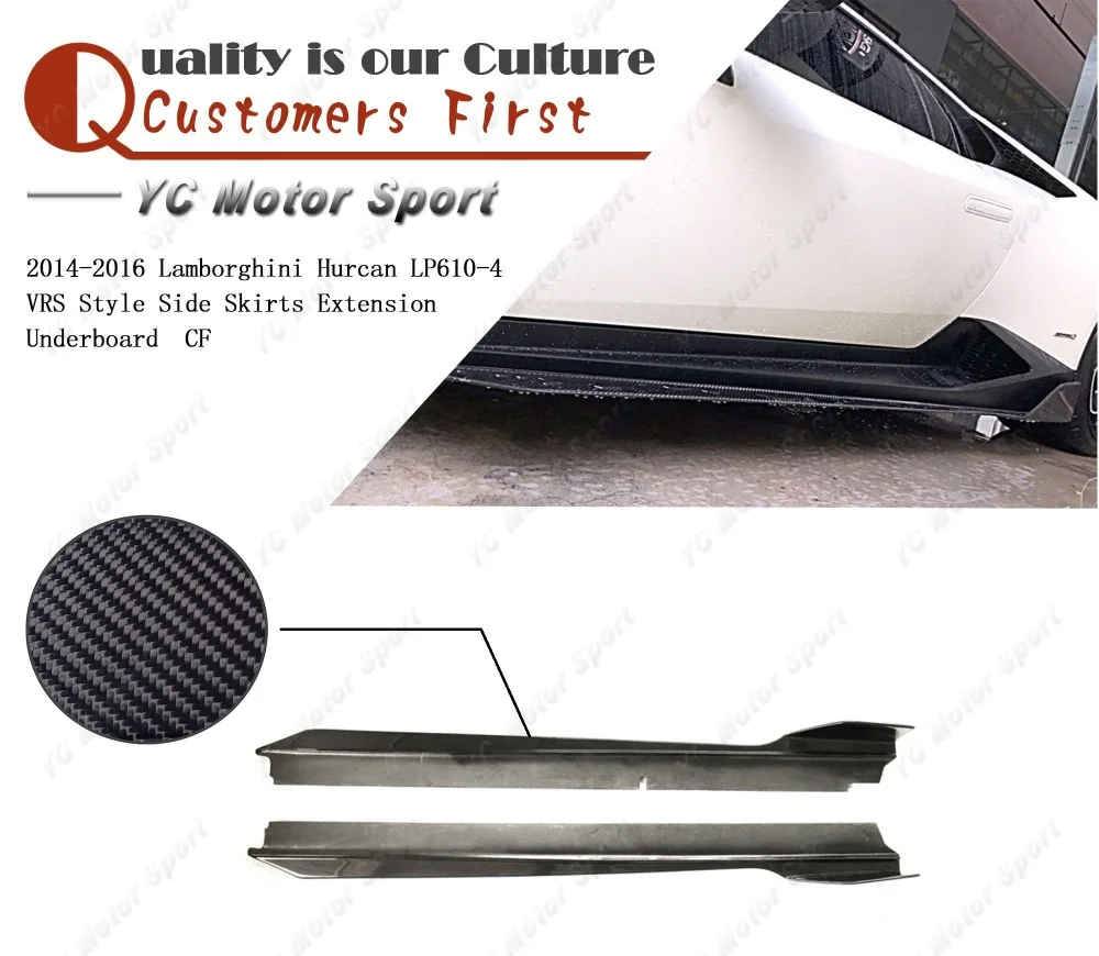 Car Accessories Carbon Fiber VRS Style Side Skirts Fit For 2014-2016 Huracan LP610-4 Side Skirt Extension Underboard
Car Accessories Carbon Fiber VRS Style Side Skirts Fit For 2014-2016 Huracan LP610-4 Side Skirt Extension Underboard