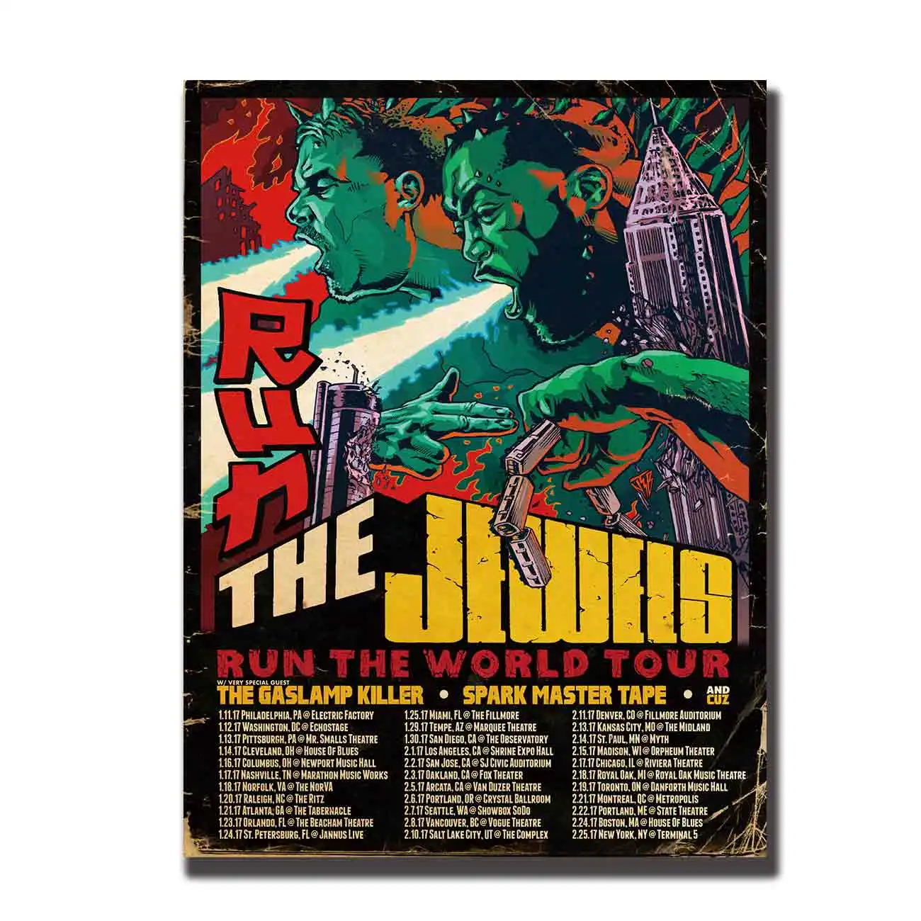 Poster custom Home Wall decor Run The Jewels 2017 Tour 8x1212x18 24x36canvas living roomdecoration | Дом и сад