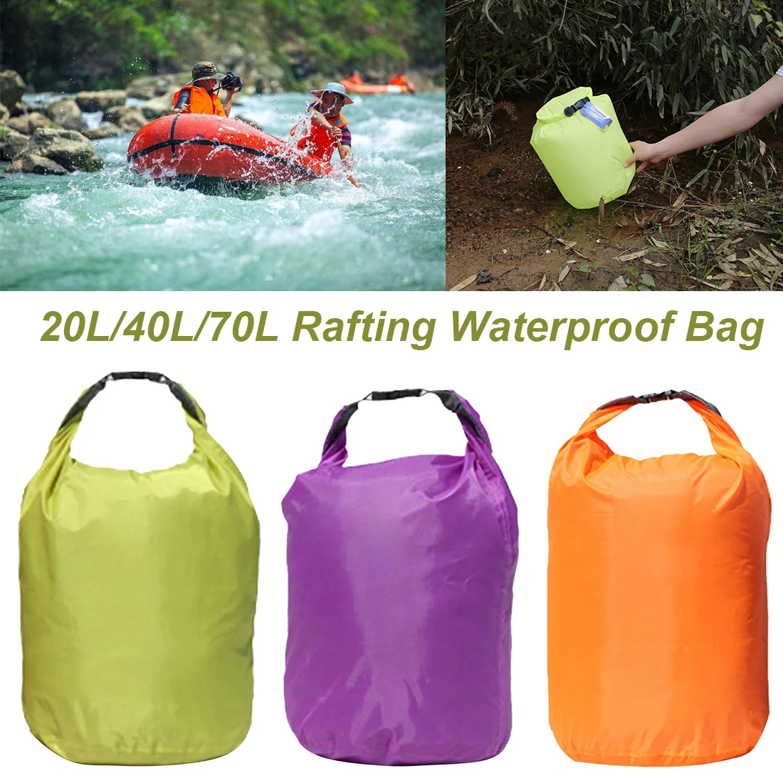 20/40L/70L Outdoor Boating Kayaking PVC Waterproof Dry Bag Lightweight Diving floating Camping Hiking Swimming Bags
20/40L/70L Outdoor Boating Kayaking PVC Waterproof Dry Bag Lightweight Diving floating Camping Hiking Swimming Bags