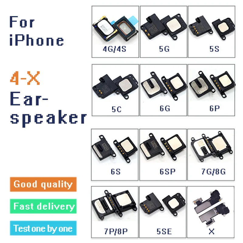 1Pcs Earpiece Flex Cable Speaker For iPhone 4 4S 5 5C 5S SE 6 6 Plus 6S 6S Plus 7 7 Plus 8 8 Plus X Ear Sound Receiver Original
1Pcs Earpiece Flex Cable Speaker For iPhone 4 4S 5 5C 5S SE 6 6 Plus 6S 6S Plus 7 7 Plus 8 8 Plus X Ear Sound Receiver Original