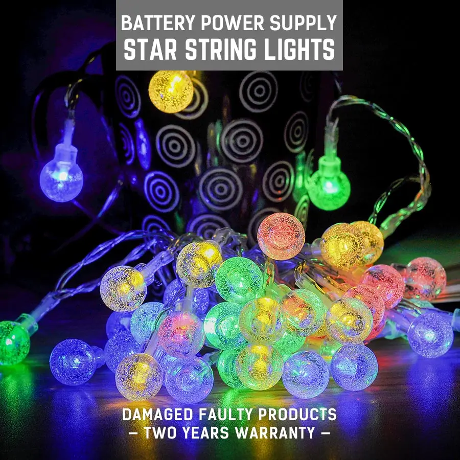 Battery Operated Bulb String Fairy Light Ball Shape Christmas Lights Indoor 5M Colorful 5-10W Christmas Decorations Home Outdoor
Battery Operated Bulb String Fairy Light Ball Shape Christmas Lights Indoor 5M Colorful 5-10W Christmas Decorations Home Outdoor
