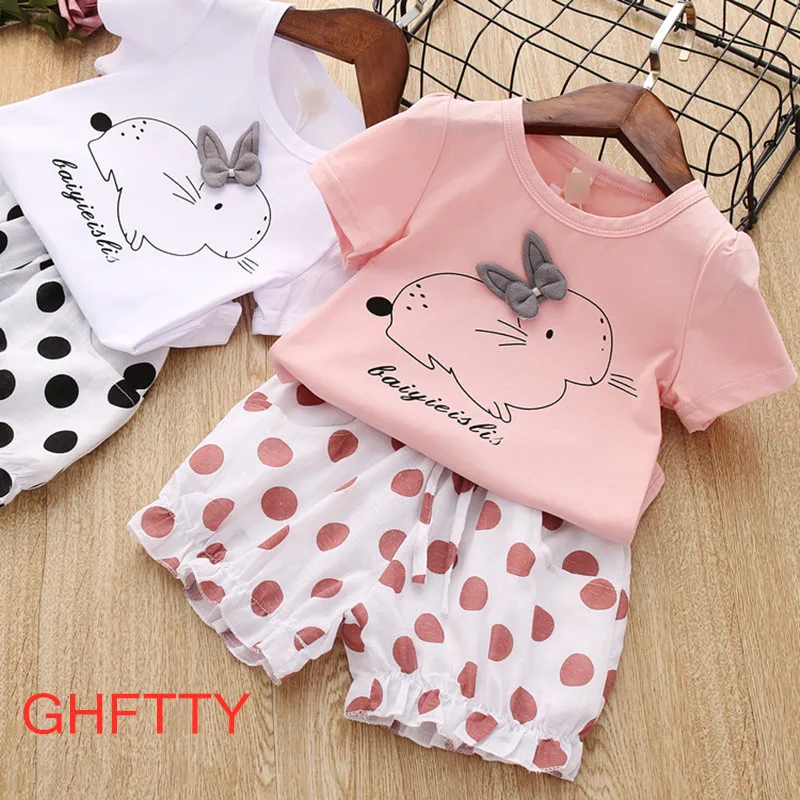 Girls Clothes Rabbit Print Top+Big Dot Shorts Summer 2019 Girls Clothing Sets Casual Cotton Vest 2pcs Sleeveless Children Sets
Girls Clothes Rabbit Print Top+Big Dot Shorts Summer 2019 Girls Clothing Sets Casual Cotton Vest 2pcs Sleeveless Children Sets
