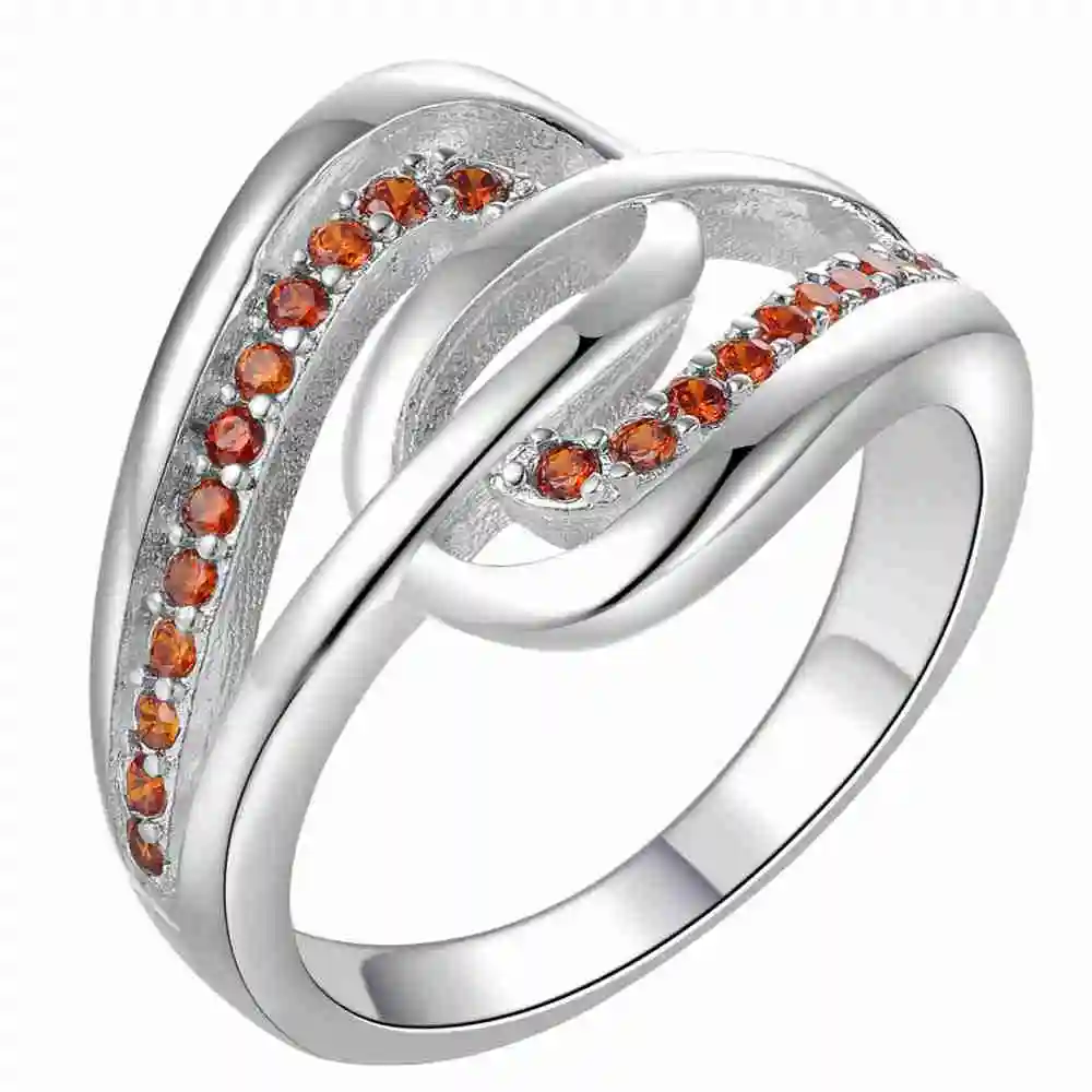 Wholesale fashion silver 925 stamped ring finger unique handmade classic women lady drop ship gift red line | Украшения и