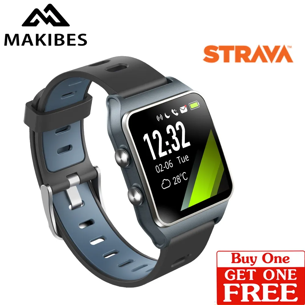 

1 Year Warranty Makibes BR3 GPS Multi-sports Smart Watch Strava Waterproof Fitness tracker watches For xiaomi huawei iphone