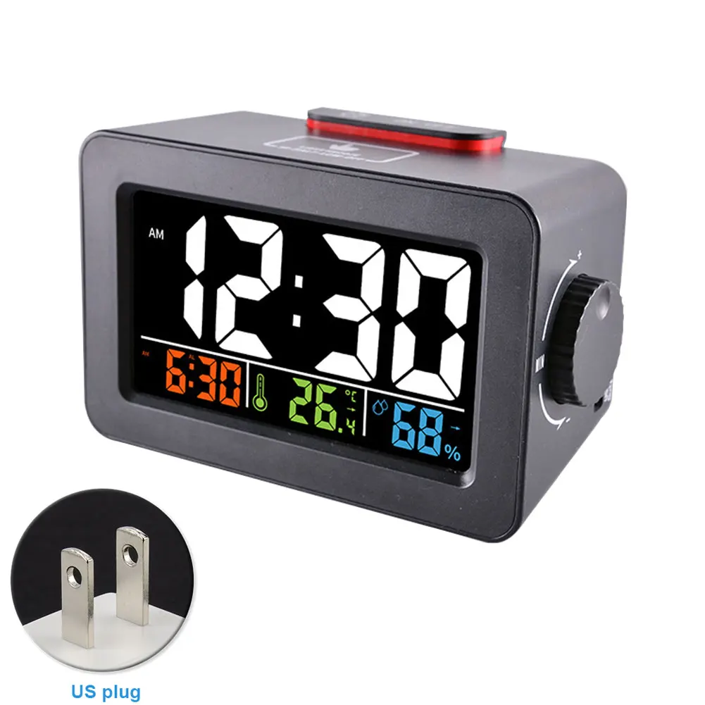 Temperature Humidity Wake Up Digital USB Electronic Bedside Wireless Alarm Clock Desk Indoor Outdoor Phone Charger Weather
Temperature Humidity Wake Up Digital USB Electronic Bedside Wireless Alarm Clock Desk Indoor Outdoor Phone Charger Weather