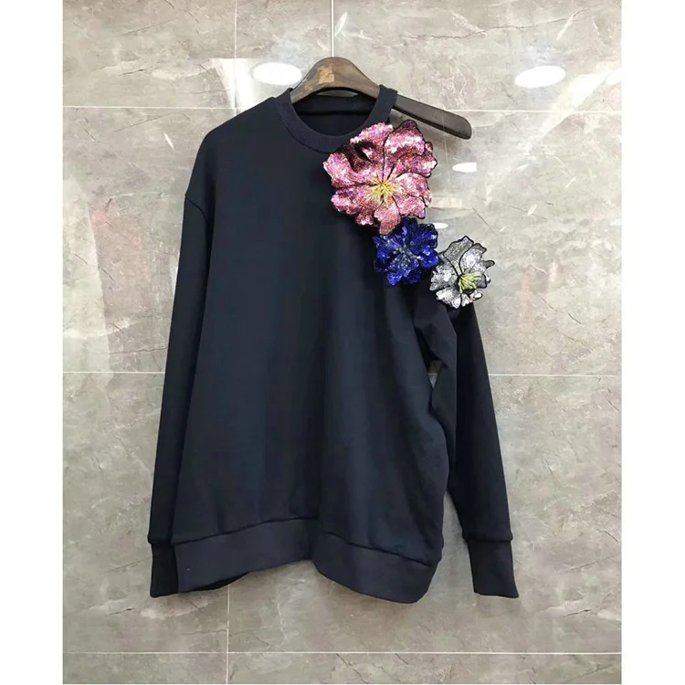 New women's black sweater Strapless loose sleeved turtleneck jacket chic flavor
New women's black sweater Strapless loose sleeved turtleneck jacket chic flavor
