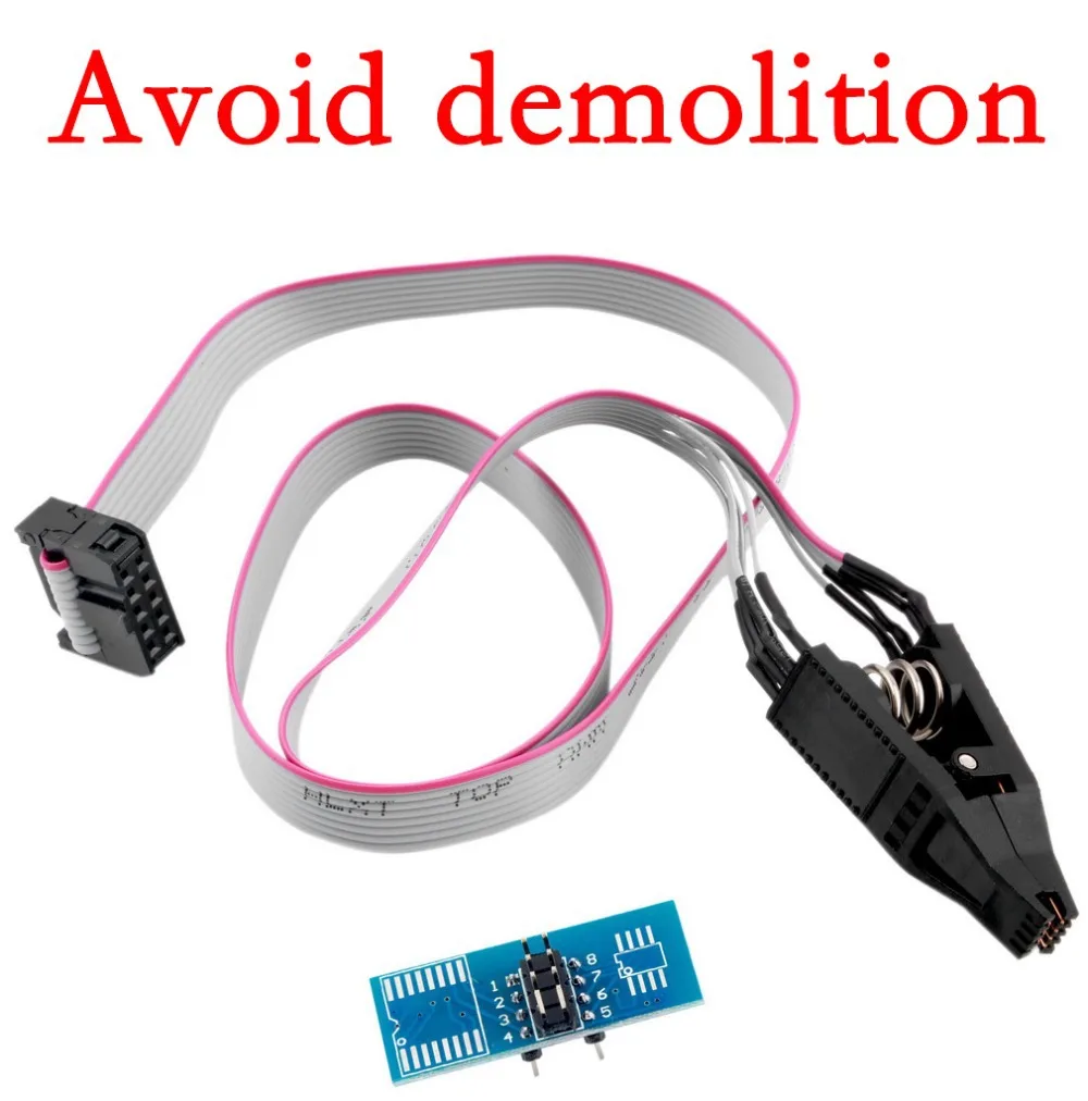 High quality SOIC8 SOP8 Test Clip For EEPROM 93CXX/25CXX/24CXX in-circuit programming on USB Programmer TL866CS TL866A EZP2010 |