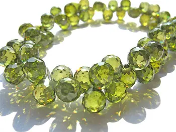 

64pcs 4x6 5x7 6x9mm cubic zircnoia bracelet CZ drop teadrop peach faceted olive green mixed jewelry beads