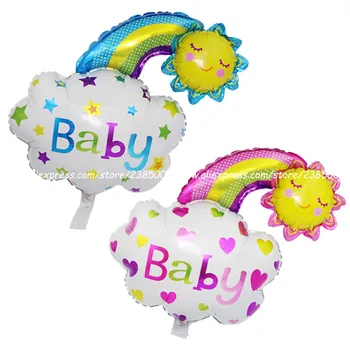 wholesale 50pcs/lot 2018 New Baby shower Foil balloons sun rainbow baloes baby girl birthday party decoration balloons 77*48cm
wholesale 50pcs/lot 2018 New Baby shower Foil balloons sun rainbow baloes baby girl birthday party decoration balloons 77*48cm
