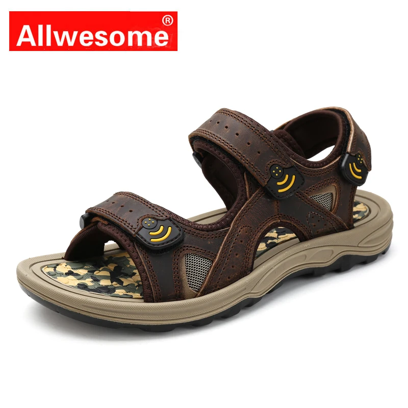 Allwesome Beach Men Croc Sandals Leather Genuine Cowhide Clogs Massag Comfortable Shoes Gladiator Sandals for Men Calzado Hombre
Allwesome Beach Men Croc Sandals Leather Genuine Cowhide Clogs Massag Comfortable Shoes Gladiator Sandals for Men Calzado Hombre