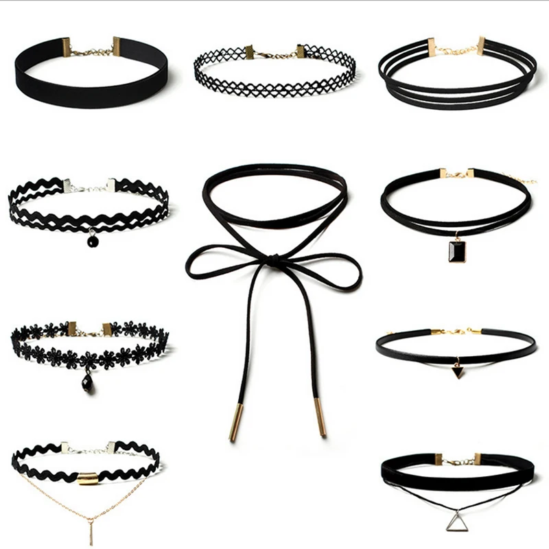 Best Deal New Fashion 10 PCS Women Black Rope Choker Necklace Set Stretch Velvet Classic Gothic Lace Choker Chain
Best Deal New Fashion 10 PCS Women Black Rope Choker Necklace Set Stretch Velvet Classic Gothic Lace Choker Chain