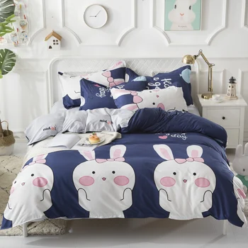 Blue/Pink/Gray Cute cartoon Rabbit Bedroom 4pcs Bedding Sets Bed Sheet Duvet Cover Pillowcase Bedclothes Twin Full Queen King
Blue/Pink/Gray Cute cartoon Rabbit Bedroom 4pcs Bedding Sets Bed Sheet Duvet Cover Pillowcase Bedclothes Twin Full Queen King