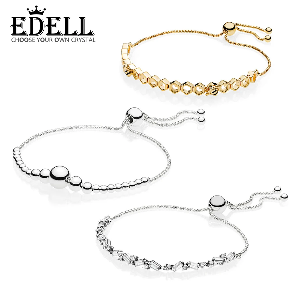 EDELL 100% 925 Sterling Silver New 1:1 Glacial Beauty Sliding Bracelet STRING OF BEADS SLIDING BRACELET SHINE HONEYBEE BRACELET
EDELL 100% 925 Sterling Silver New 1:1 Glacial Beauty Sliding Bracelet STRING OF BEADS SLIDING BRACELET SHINE HONEYBEE BRACELET