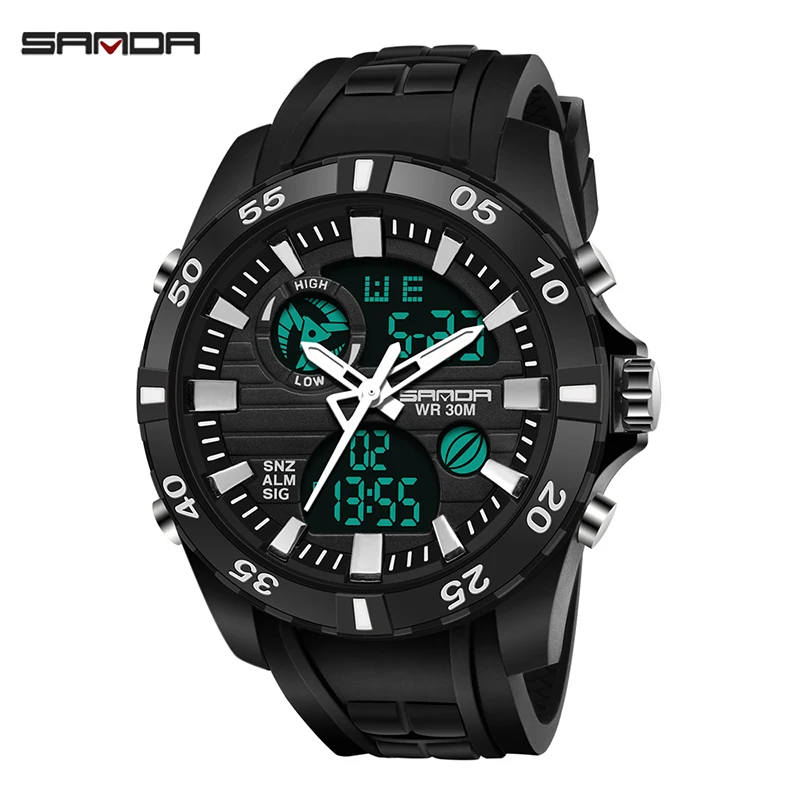 SANDA Watch Mens Dual Display Quartz Sports Watches Top Brand Luxury LED Digital Military Wrist Watch for Men relogio masculino
SANDA Watch Mens Dual Display Quartz Sports Watches Top Brand Luxury LED Digital Military Wrist Watch for Men relogio masculino