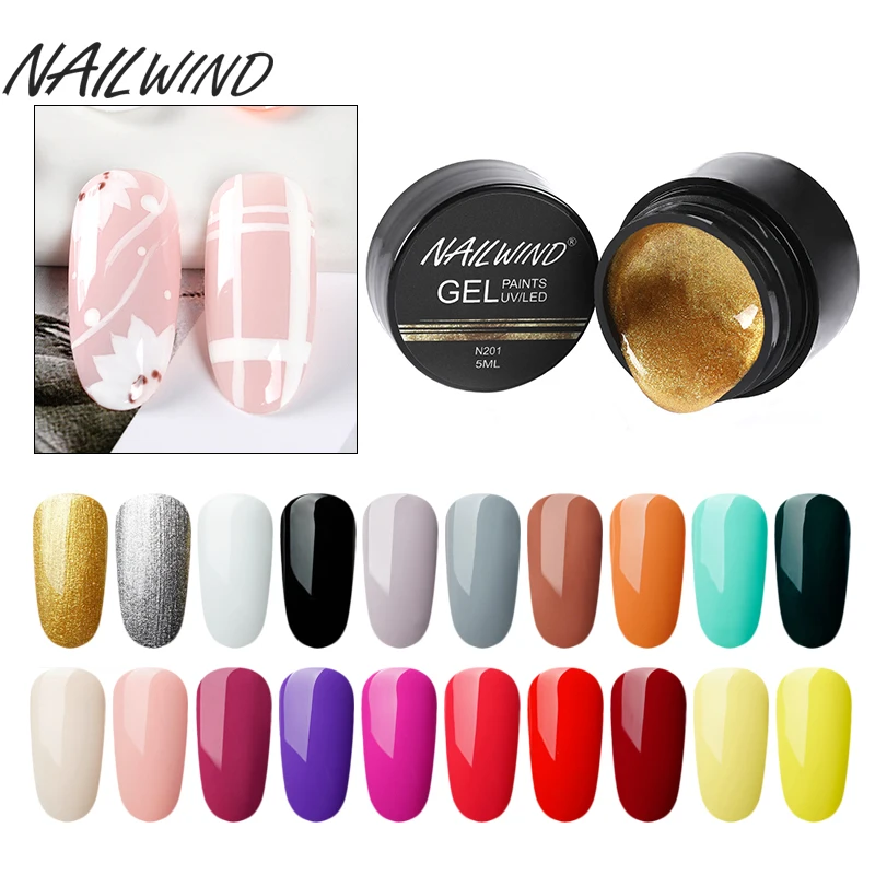 NAILWIND Painting Nail Gel Polish Nail Art Design Manicure Varnish 24 Colors Soak Off Semi Permanent UV Primer Gel Lacquer
NAILWIND Painting Nail Gel Polish Nail Art Design Manicure Varnish 24 Colors Soak Off Semi Permanent UV Primer Gel Lacquer