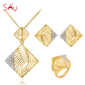 Sunny Jewelry Fashion Jewelry 2020 Women Wedding Bridal Jewelry Sets Alloy Square Cubic Zirconia Necklace Pendant Earrings Ring
Sunny Jewelry Fashion Jewelry 2020 Women Wedding Bridal Jewelry Sets Alloy Square Cubic Zirconia Necklace Pendant Earrings Ring
