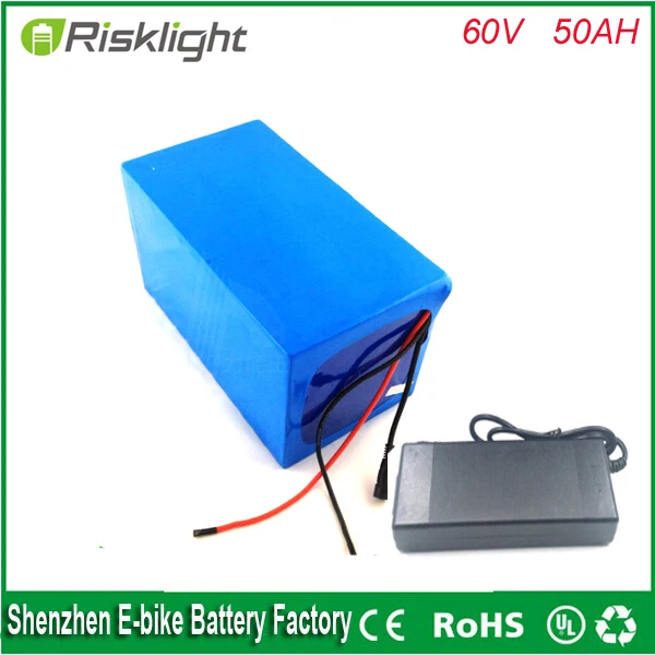 Image Customized powerful 60v 3000w Lithium Battery Rechargeable 60V 50Ah li ion Battery Packs for Ebike Scoocter Pedelec and charger
