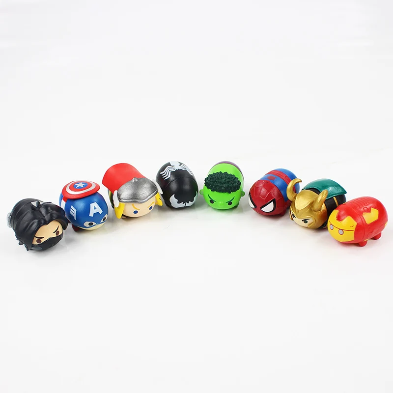 4cm 8pcs/lot spiderman iron man Thor Captain America Black Widow Hawkeye Loki kawaii Action figure model toys
4cm 8pcs/lot spiderman iron man Thor Captain America Black Widow Hawkeye Loki kawaii Action figure model toys