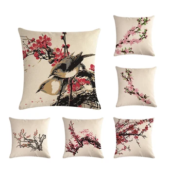 Plum blossom pattern Cushion cover Pink Flower pillowcases cotton Linen Chinese Style Pillow covers Sofa 45x45cm cushion cover
Plum blossom pattern Cushion cover Pink Flower pillowcases cotton Linen Chinese Style Pillow covers Sofa 45x45cm cushion cover