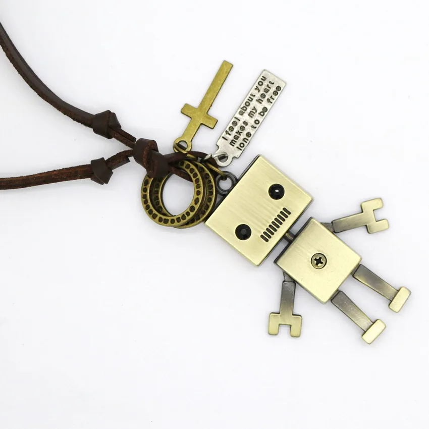 2017 Brand Fashion Jewelry Men's Bear Necklace Punk Fashionable Design Adjustable Robot Pendant Necklace Retro Jewelry Woman
2017 Brand Fashion Jewelry Men's Bear Necklace Punk Fashionable Design Adjustable Robot Pendant Necklace Retro Jewelry Woman