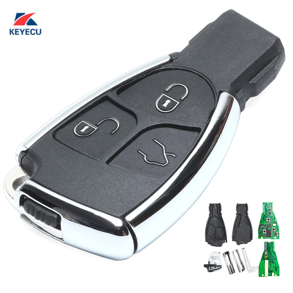 KEYECU Replacement Remote Car Key Fob 3 Button 315/433MHz NEC Chip for Mercedes-Benz 2000-2014
KEYECU Replacement Remote Car Key Fob 3 Button 315/433MHz NEC Chip for Mercedes-Benz 2000-2014