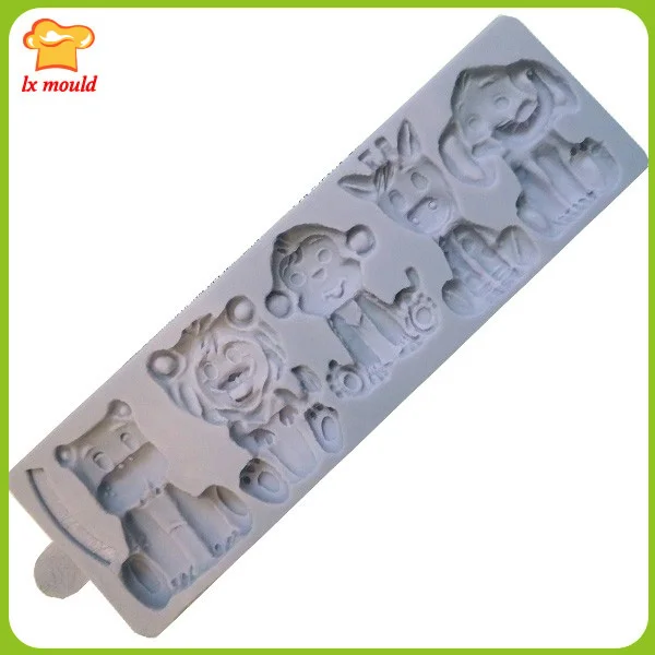 Cartoon animals mold hippo, lion, tiger, monkey, giraffe, elephant baby birthday cake decoration
Cartoon animals mold hippo, lion, tiger, monkey, giraffe, elephant baby birthday cake decoration