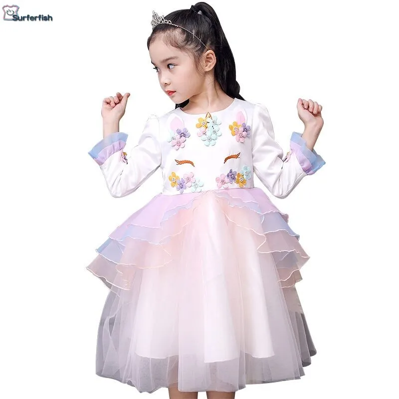 2019 Long Sleeve Unicorn Flowers Princess Dress Baby Wedding Valentine's Day Clothing Beaded Flowers Tulle Wedding Wear
2019 Long Sleeve Unicorn Flowers Princess Dress Baby Wedding Valentine's Day Clothing Beaded Flowers Tulle Wedding Wear
