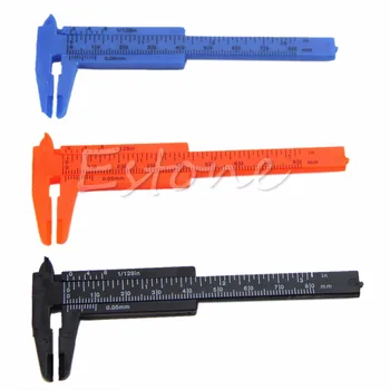 1Pc Mini Plastic Ruler Sliding Gauge 80mm New for quick inside, outside, step and depth measurements