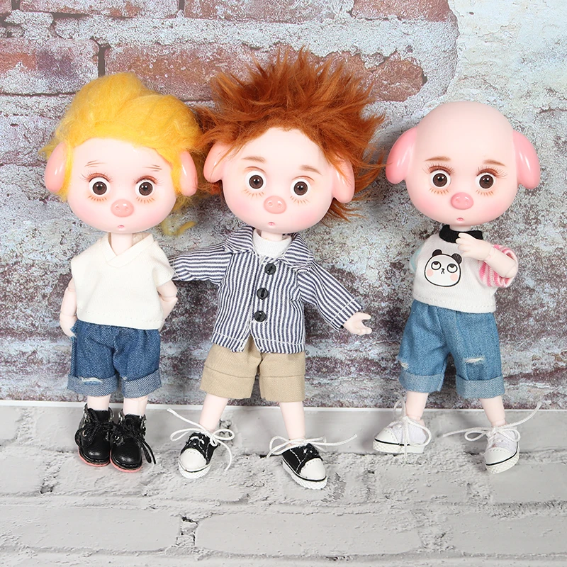 1/12 BJD blyth doll 26 joint body cute pig ob11 doll with clothes shoes children gift 15cm mini doll name by DODO
1/12 BJD blyth doll 26 joint body cute pig ob11 doll with clothes shoes children gift 15cm mini doll name by DODO