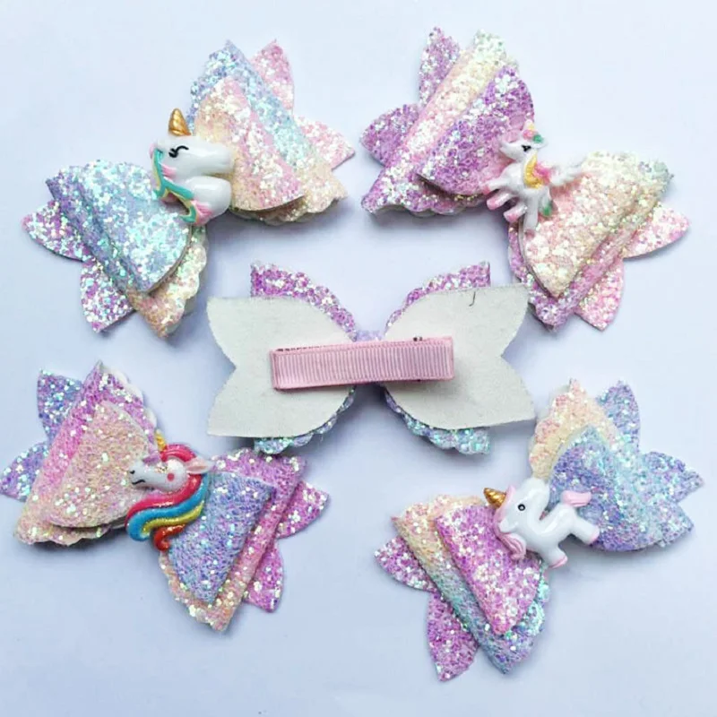 AIKEWAY Unicorn Pony Girl hair clip Super Glitter Bow Rainbow Fish Scales Gradient Color Clip Headdress Baby Accessories
AIKEWAY Unicorn Pony Girl hair clip Super Glitter Bow Rainbow Fish Scales Gradient Color Clip Headdress Baby Accessories