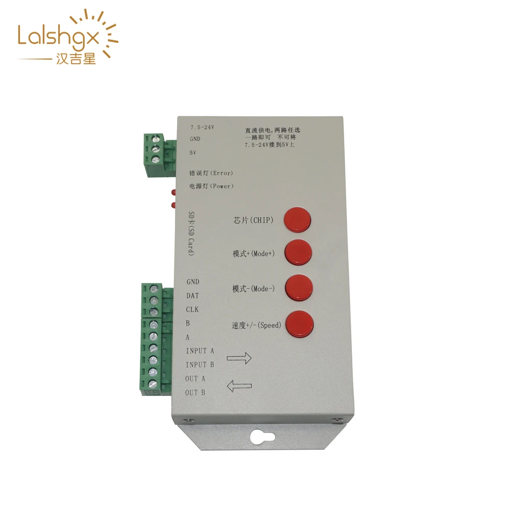 T1000S SD Card WS2801 WS2811 WS2812B LPD6803 LED 2048 Pixels Controller DC5~24V T-1000S RGB Controller
T1000S SD Card WS2801 WS2811 WS2812B LPD6803 LED 2048 Pixels Controller DC5~24V T-1000S RGB Controller
