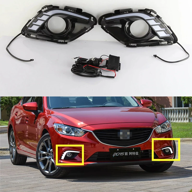 12V Car Daytime Running Lights For Mazda 6 Atenza 2013 2014 2015 Fog Lamp Car-styling Relay DRL With Turning Signal Dimming LED
12V Car Daytime Running Lights For Mazda 6 Atenza 2013 2014 2015 Fog Lamp Car-styling Relay DRL With Turning Signal Dimming LED