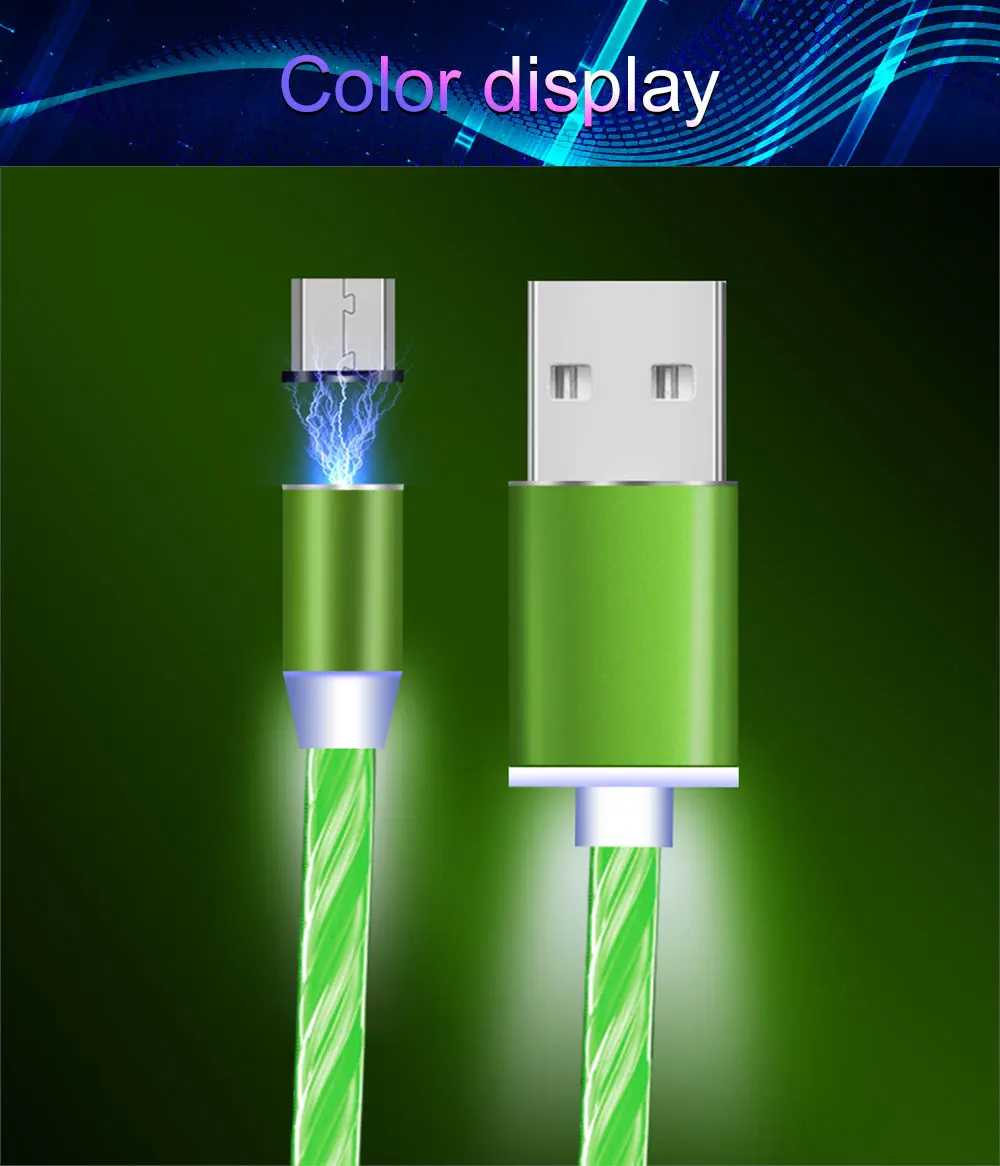PORTEFEUILLE Magnetic Charging Cable chargeur for iphone 7 6s 6 8 plus x xs magnetic type-c cable for Samsung micro usb charger (6)
