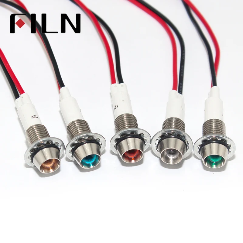 10mm Red Yellow Blue Green LED Metal Indicator Light Waterproof IP67 Signal Lamp 3V 5V 6V 9V 12V 24V 110V 220V White Pilot Seal
10mm Red Yellow Blue Green LED Metal Indicator Light Waterproof IP67 Signal Lamp 3V 5V 6V 9V 12V 24V 110V 220V White Pilot Seal