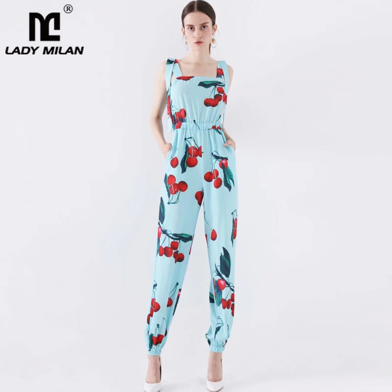 Women's Runway Designer Jumpsuits Sexy Spaghetti Straps Floral Printed Side Pockets Fashion Summer Rompers Casual Jumpsuits
Women's Runway Designer Jumpsuits Sexy Spaghetti Straps Floral Printed Side Pockets Fashion Summer Rompers Casual Jumpsuits