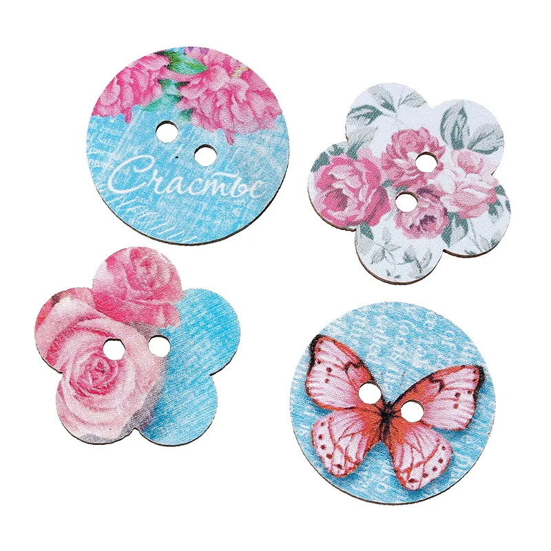 Blue Flowers & Butterfly painted Wooden decorative Buttons 25mm Scrapbooking Craft Sewing Supplies 100pcs MT0338
Blue Flowers & Butterfly painted Wooden decorative Buttons 25mm Scrapbooking Craft Sewing Supplies 100pcs MT0338