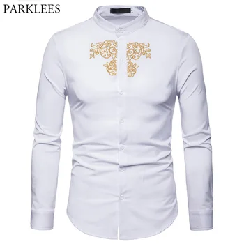 Embroidery Henley Shirt Men 2018 Autumn New Stand Collar Long Sleeve Shirt Mens Casual Button Down Dress Shirts Camisa Social
Embroidery Henley Shirt Men 2018 Autumn New Stand Collar Long Sleeve Shirt Mens Casual Button Down Dress Shirts Camisa Social