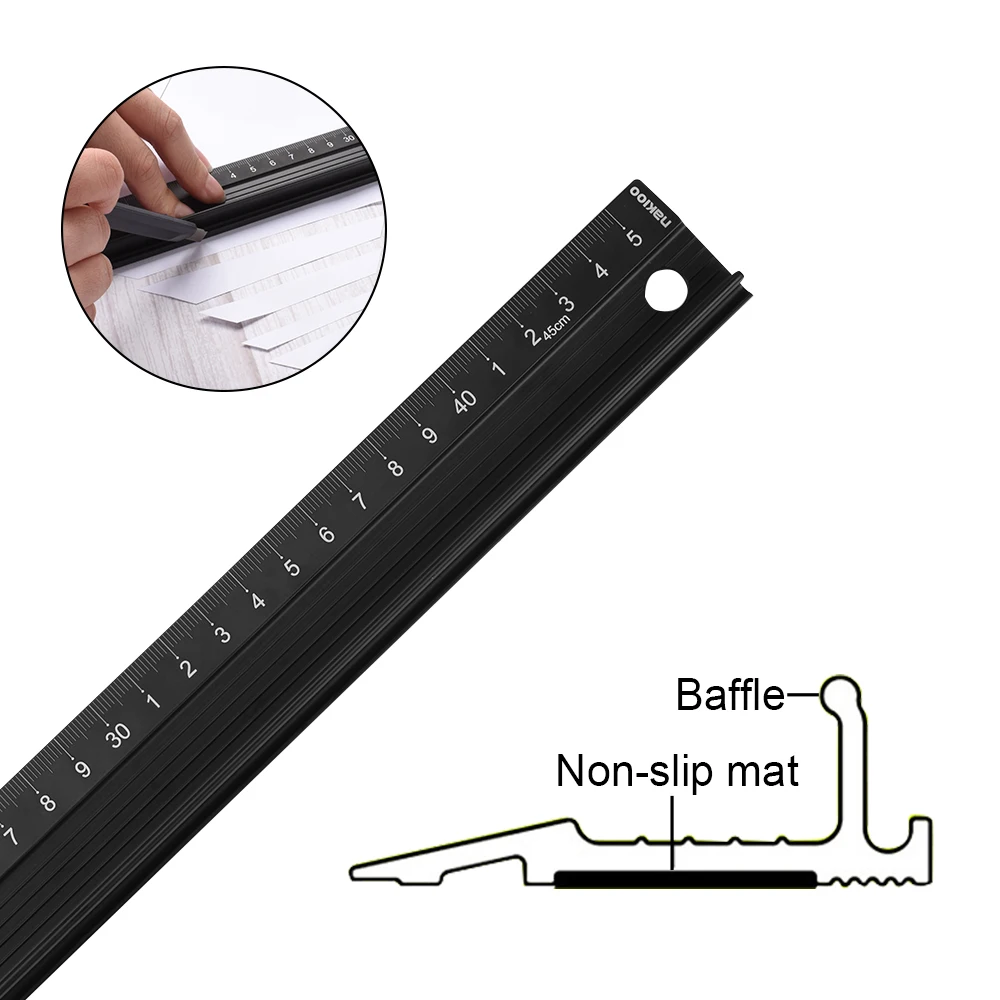Multifunctional Aluminum Alloy Straight Ruler Cutting Protection Non-Slip Advanced Art Drawing Tool for Student Tailor Craftsmen
Multifunctional Aluminum Alloy Straight Ruler Cutting Protection Non-Slip Advanced Art Drawing Tool for Student Tailor Craftsmen