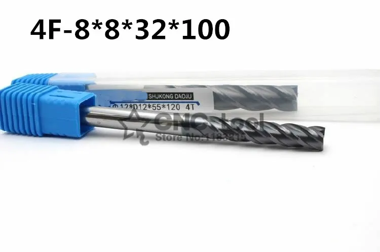 4F-8*8*32*100, 4 Flute Long Solid Carbide End Mill ALTiN Coat, Milling Cutter, CNC Lathe Tool, Router Bits for Metal Cutting
4F-8*8*32*100, 4 Flute Long Solid Carbide End Mill ALTiN Coat, Milling Cutter, CNC Lathe Tool, Router Bits for Metal Cutting