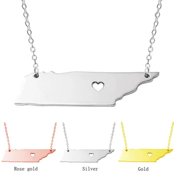 SUTEYI US map Tennessee state necklaces pendant collares mujer statement necklace charm women jewelry
SUTEYI US map Tennessee state necklaces pendant collares mujer statement necklace charm women jewelry
