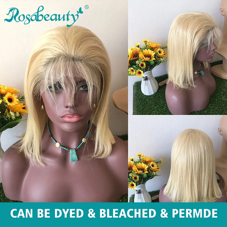 Rosabeauty 613 Blonde Straight Short Lace Front Human Hair Wigs Bob Wigs For Black Women Brazilian Remy Hair Ombre Frontal Wig
Rosabeauty 613 Blonde Straight Short Lace Front Human Hair Wigs Bob Wigs For Black Women Brazilian Remy Hair Ombre Frontal Wig