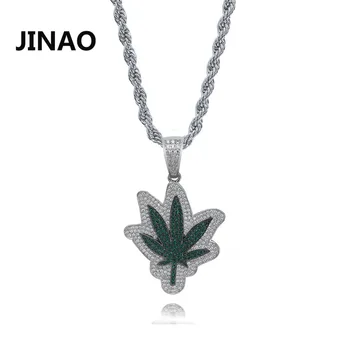 JINAO New Leaf Pendants&Necklaces For Men Women Hip Hop Fashion Jewelry Zircons Full Paved Shiny Jewels
JINAO New Leaf Pendants&Necklaces For Men Women Hip Hop Fashion Jewelry Zircons Full Paved Shiny Jewels