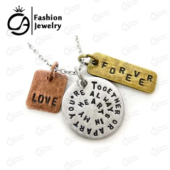 Antique Together or Apart , You'r always in my heart,Love,Forever Inspirational Pendant Necklace 20Pcs/lot #LN1072
Antique Together or Apart , You'r always in my heart,Love,Forever Inspirational Pendant Necklace 20Pcs/lot #LN1072