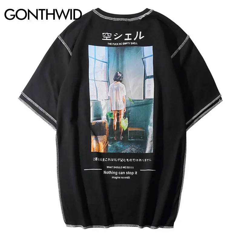 GONTHWID Creative Girl Printed Casual Streetwear Tshirts 2019 Summer Hip Hop Short Sleeve Tops Tees Men Harajuku Cotton T Shirts
GONTHWID Creative Girl Printed Casual Streetwear Tshirts 2019 Summer Hip Hop Short Sleeve Tops Tees Men Harajuku Cotton T Shirts