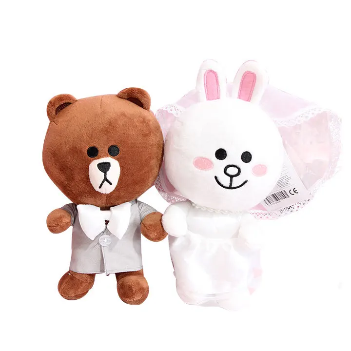 2pcs/Pair 23cm Couple Brown Bear Plush Toys Bunny Cony Dolls Lover Girlfriend Christmas Wedding Gift Boy Bear She Rabbit Female
2pcs/Pair 23cm Couple Brown Bear Plush Toys Bunny Cony Dolls Lover Girlfriend Christmas Wedding Gift Boy Bear She Rabbit Female