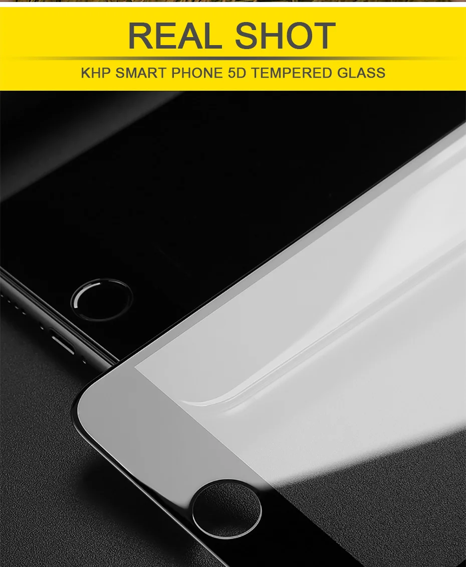 KHP 5D Full Cover Edge Tempered Glass For iPhone 6 7 8 Plus 5 X Screen Protector For iPhone 7 6S 8 5S SE X Film Tempered Glass (12)
