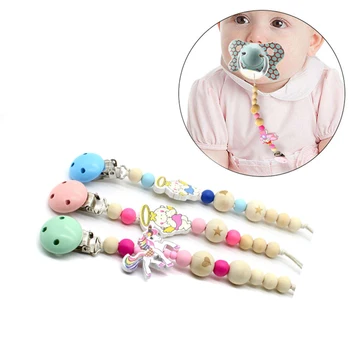 Baby Pacifier Clip Chain Wooden Holder Soother Pacifier Clips Leash Nipple Holder For Infant Feeding Unicorn Angel
Baby Pacifier Clip Chain Wooden Holder Soother Pacifier Clips Leash Nipple Holder For Infant Feeding Unicorn Angel
