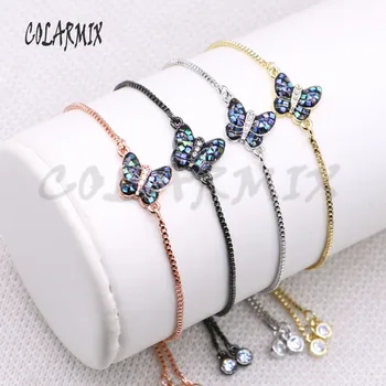 Wholesale jewelry Bracelet Tiny Butterfly charms bracelet High quality Mix color metal chain bracelet jewelry gift for lady4477
Wholesale jewelry Bracelet Tiny Butterfly charms bracelet High quality Mix color metal chain bracelet jewelry gift for lady4477